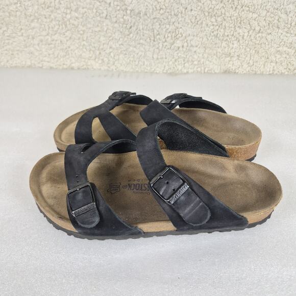 Birkenstock Salina Women's Sandals Black Pebbled Size US L 8 M 6 EU 39 - Picture 4 of 7